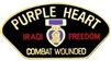 VIEW Iraqi Freedom Purple Heart Combat Wounded Lapel Pin