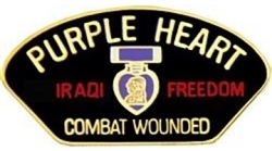 VIEW Iraqi Freedom Purple Heart Combat Wounded Lapel Pin