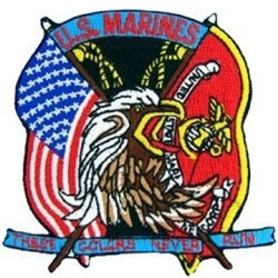 VIEW US Marines These Colors Never Run Back Patch