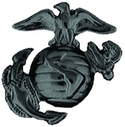 VIEW USMC Globe & Anchor - Black - Left-Facing