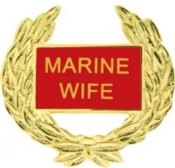 VIEW USMC Wife Lapel Pin With Wreath