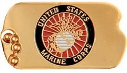 VIEW USMC Dog Tag Lapel Pin