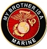 VIEW My Brother Is A Marine Lapel Pin