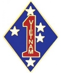 VIEW 1st Marine Division Vietnam Lapel Pin