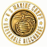 VIEW USMC Honorable Discharge Lapel Pin