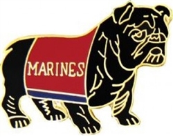 VIEW USMC Bulldog Mascot Lapel Pin