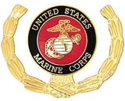 VIEW USMC Wreath Lapel Pin