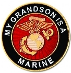 VIEW My Grandson Is A Marine Lapel Pin