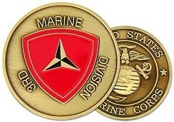 VIEW 3rd Marine Division Challenge Coin