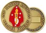 VIEW US Marines 2nd Marine Division Challenge Coin