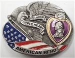 VIEW Purple Heart US Combat Belt Buckle