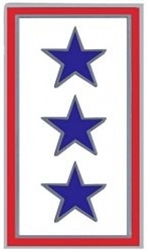 VIEW Three Blue Star Service Banner Lapel Pin