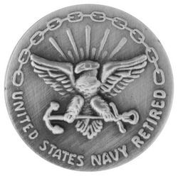 VIEW US Navy Retired 20 Years Silver Lapel Pin
