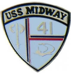 VIEW USS Midway CV-41 Lapel Pin