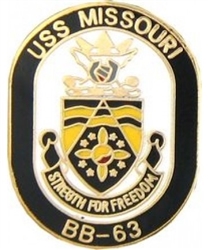 VIEW USS Missouri BB-63 Lapel Pin