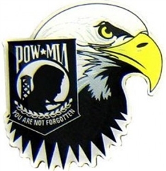 VIEW POW-MIA With Eagle Lapel Pin