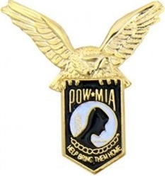 VIEW POW-MIA With Eagle Lapel Pin