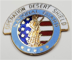 VIEW Army National Guard Desert Shield Lapel Pin