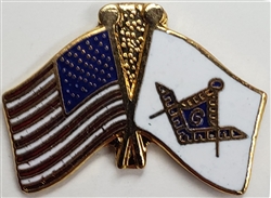 VIEW US/Masonic Flags Lapel Pin