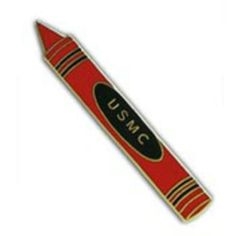 VIEW USMC Red Crayon Hat Pin