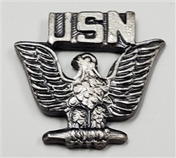 View USN Silver Eagle Lapel Pin