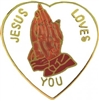 VIEW Jesus Loves You Lapel Pin