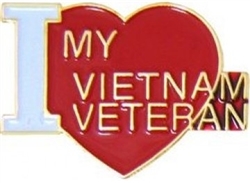 VIEW I Love My Vietnam Veteran Lapel Pin