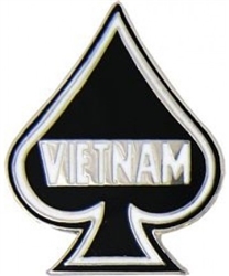 VIEW Vietnam Ace Of Spades Lapel Pin