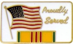 VIEW Proudly Served In Vietnam Lapel Pin
