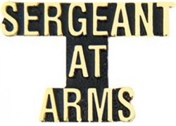 VIEW SERGEANT-AT-ARMS Script Lapel Pin