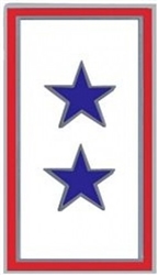 VIEW Two Blue Star Service Banner Lapel Pin