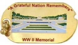 VIEW WWII Memorial Dog Tags Lapel Pin