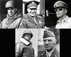 Eisenhower, Patton, MacArthur, Stilwell & Bradley