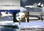 Color photos of Northrop YB-49 Flying Wing and the North American XB-70A Valkyrie experimental bombers in flight and on the ground.