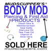 BODY MOD SOLD HERE 5"X5" Window Sticker WS-0010-P