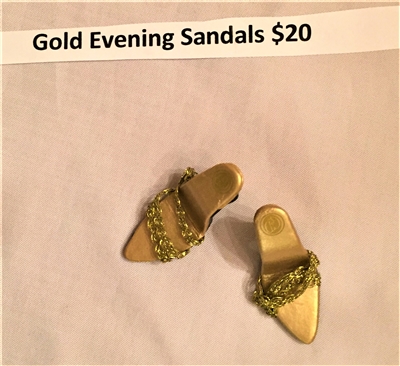 Shoes - Gold Evening Sandals