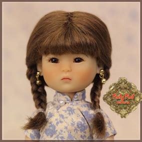 Wig - HD0014A Ten Ping Brown Mohair Wig With Braids