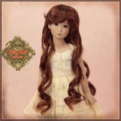 Wig - WD0017A  Brown Long Curly Wig for 12â€ InMotion Girl doll