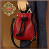 Ruby Red Galleria 12" In Motion Girl - Red Bag With Black Belt HZ0025A