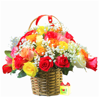 Medium Basket of Roses