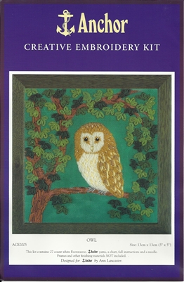 Anchor Creative Embroidery Kit - Owl