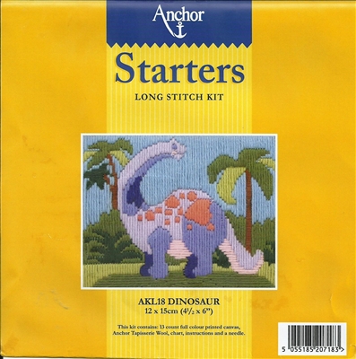 Anchor Starters Long Stitch Kit - Dinosaur