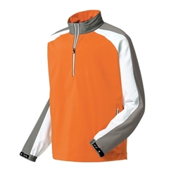 FootJoy Men's Sport Windshirt, Orange/Grey