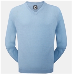 Footjoy Lambswool V-Neck, Light Blue