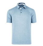 Swannies Men's James Solid Polo, Sky Heather