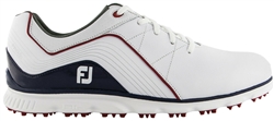 FootJoy Pro/SL Spikeless Golf Shoes White/Navy - Style #53269