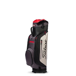 Titleist Club 7 Cart Bag, Black/Granite/Red