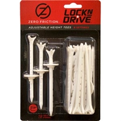 Zero Friction Tees - White, 3 1/4" (18 Pack)