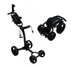 Axglo Flip n Go Four Wheel Push Cart, Black