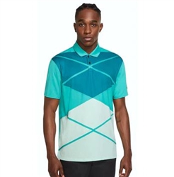 Nike Mens Dry Vapor Argyle Polo Teal